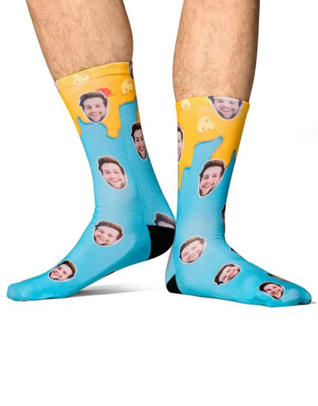 Cheesy Feet Face Socks sold by Super Socks