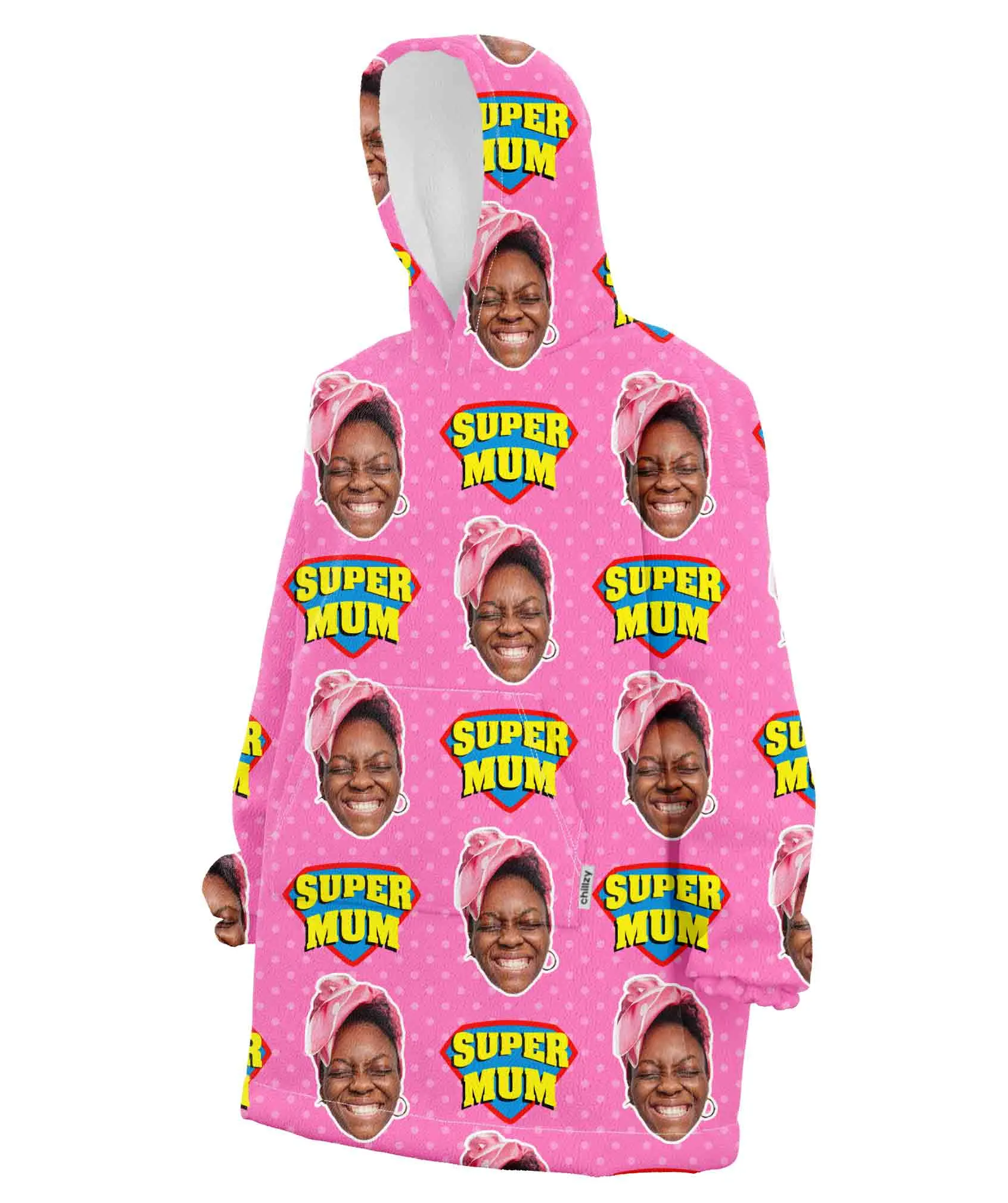 Super Mum Custom Hoodie Blanket sold by Super Socks product image thumbnail 4