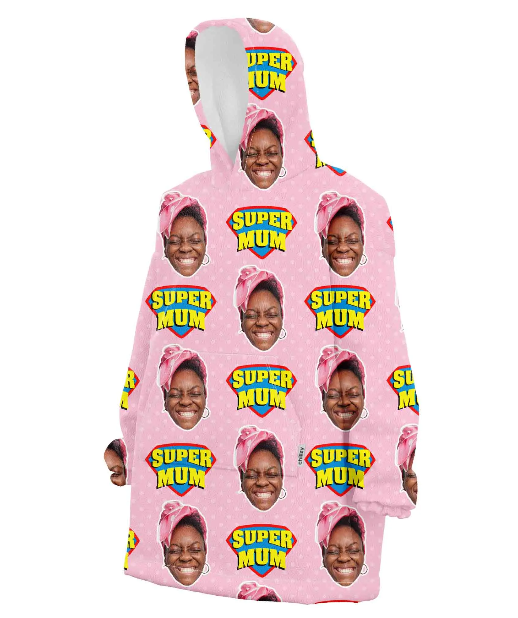 Super Mum Custom Hoodie Blanket sold by Super Socks product image thumbnail 5