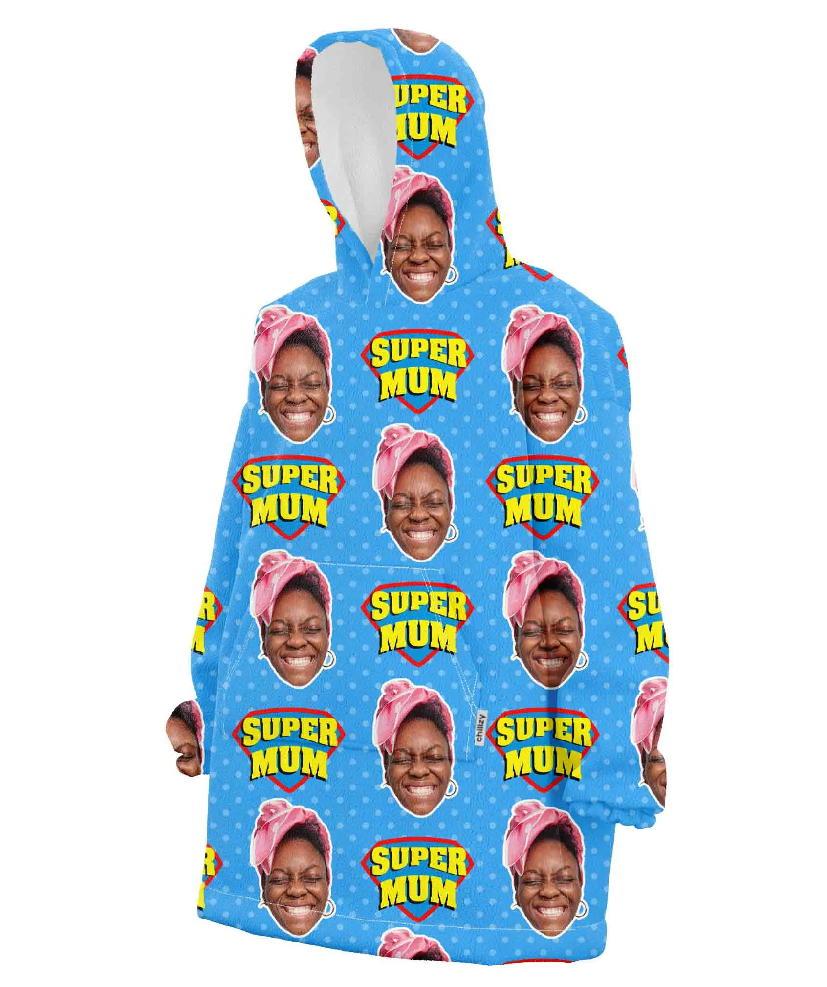 Super Mum Custom Hoodie Blanket sold by Super Socks product image thumbnail 2
