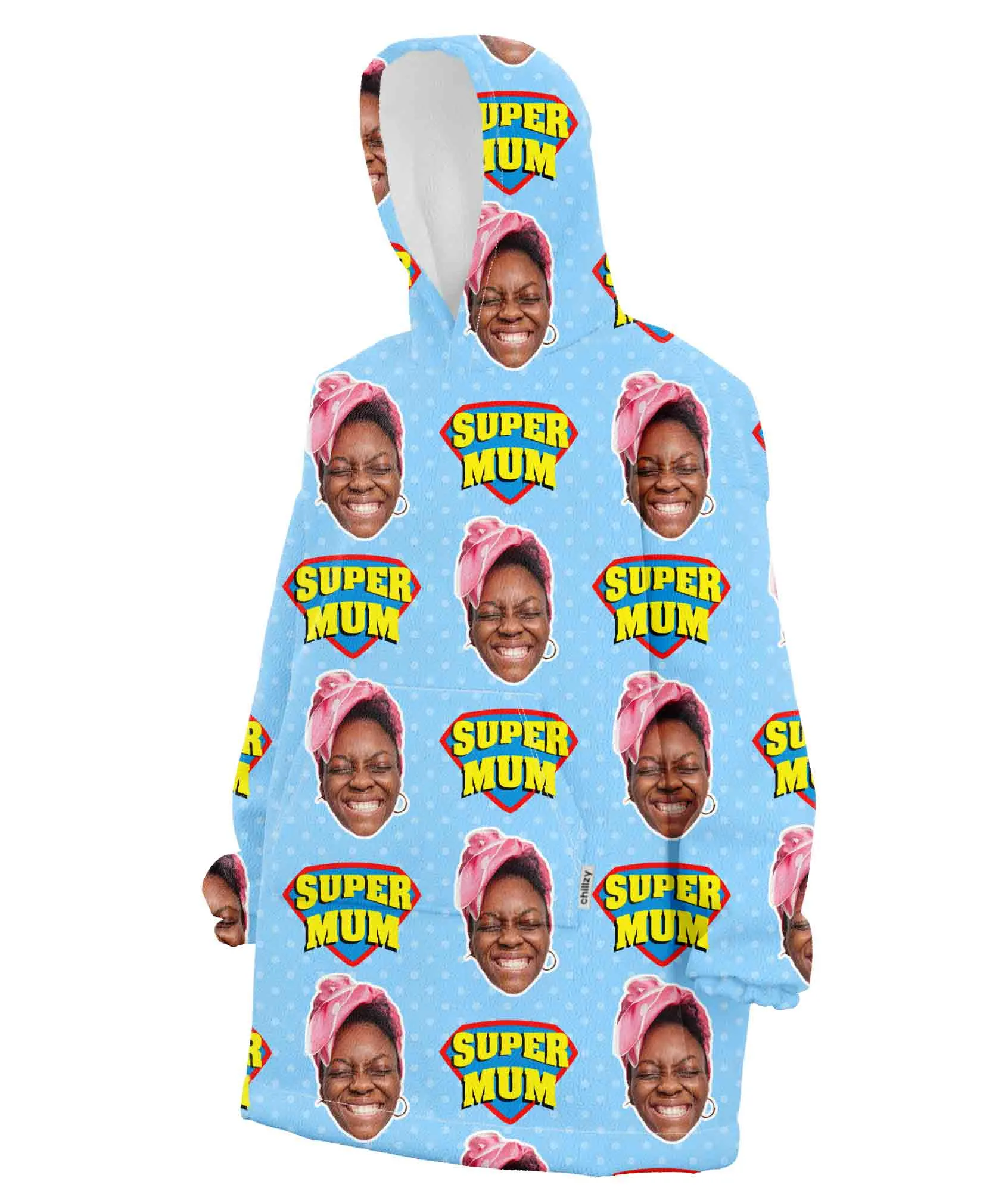 Super Mum Custom Hoodie Blanket sold by Super Socks product image thumbnail 3