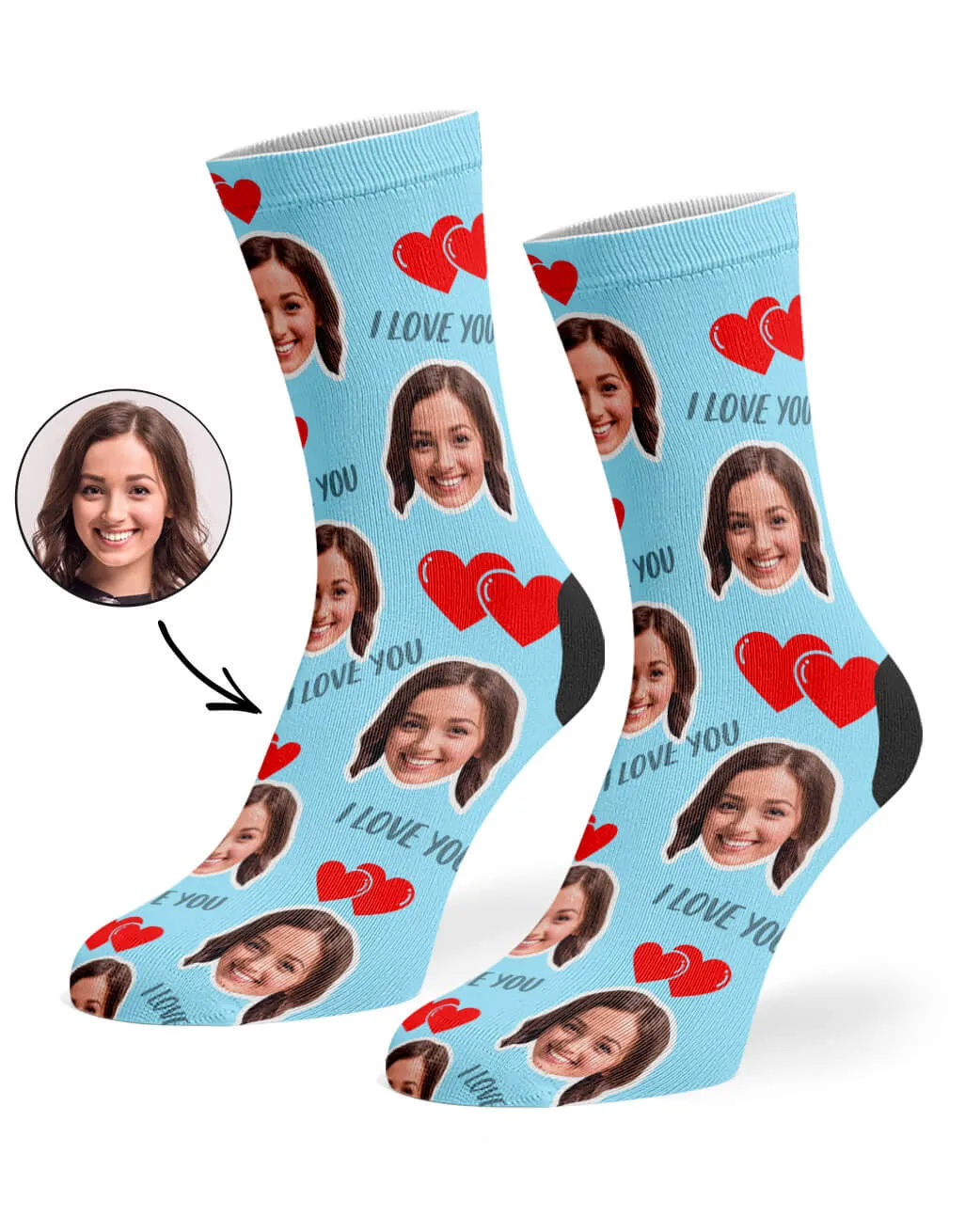 I Love You Valentines Day Socks sold by Super Socks product image thumbnail 3