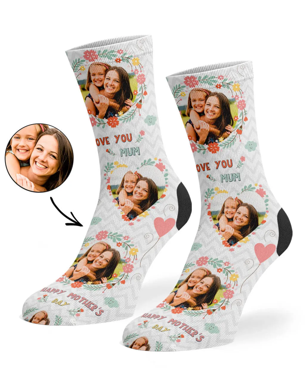 Love You Mothers Day Socks sold by Super Socks product image thumbnail 2
