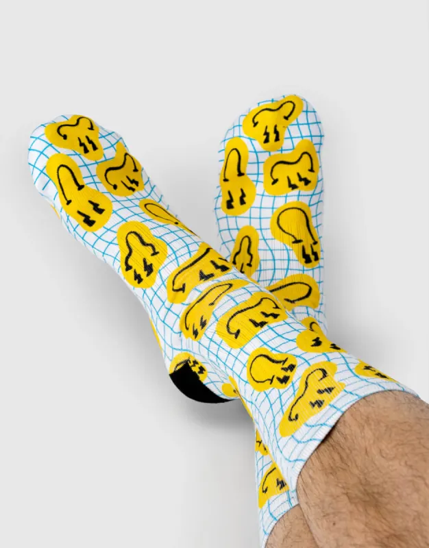 Smiley Grid Socks sold by Super Socks