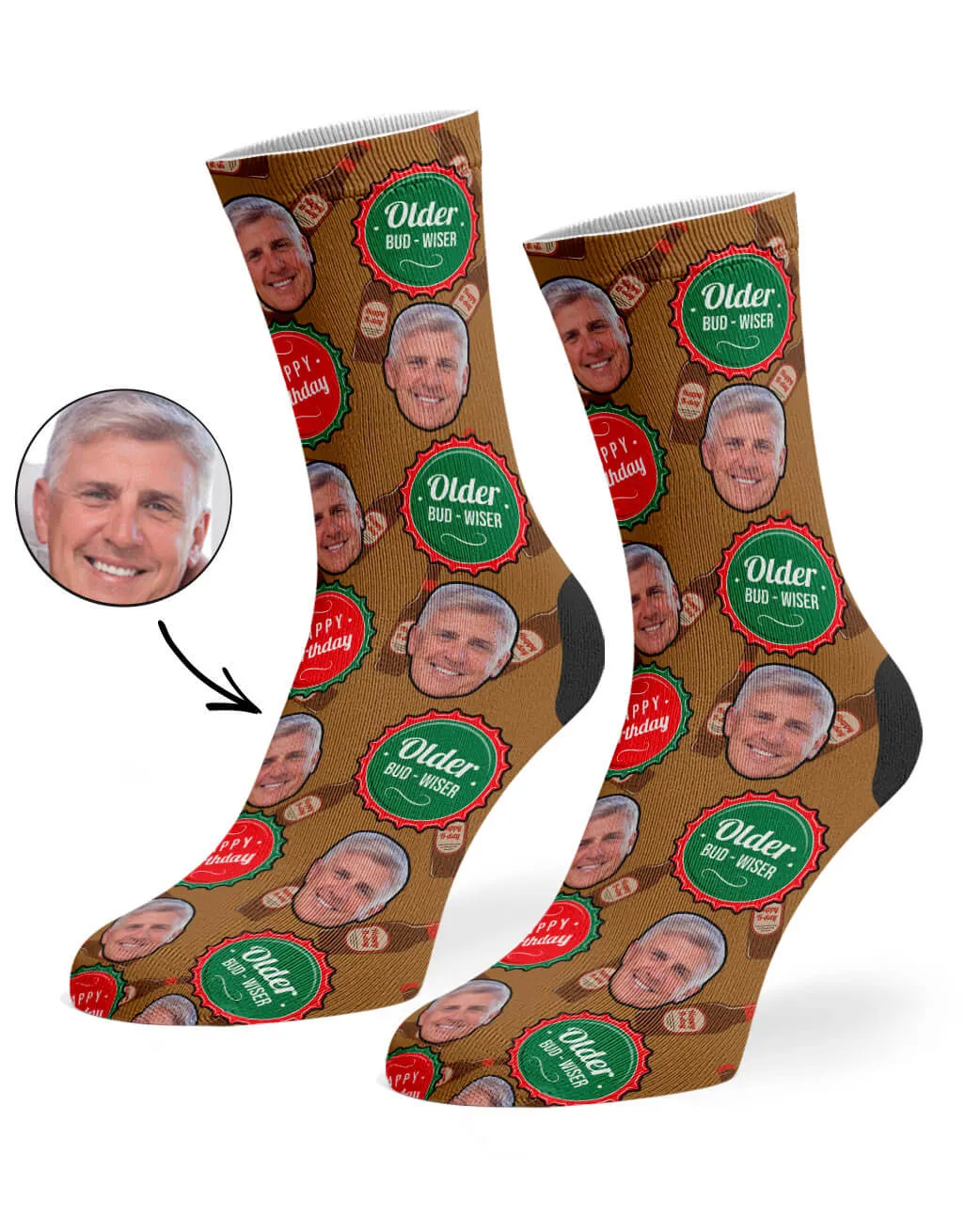 Older Bud-Wiser Birthday Socks sold by Super Socks product image thumbnail 2