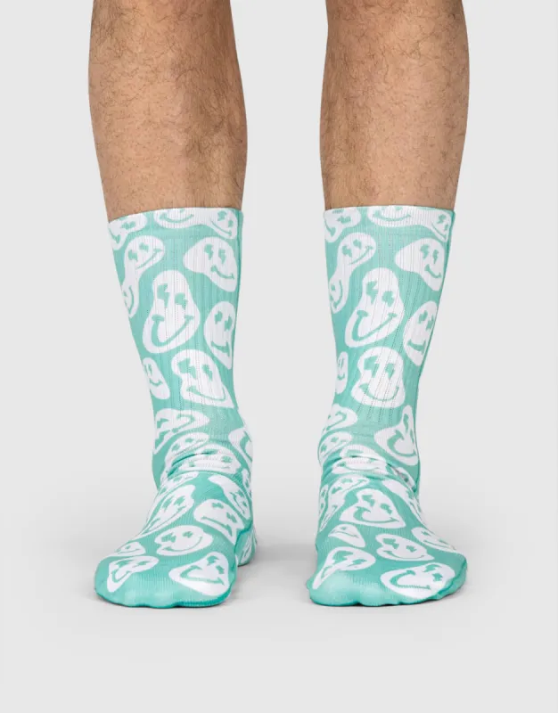 Green Smiley Socks sold by Super Socks