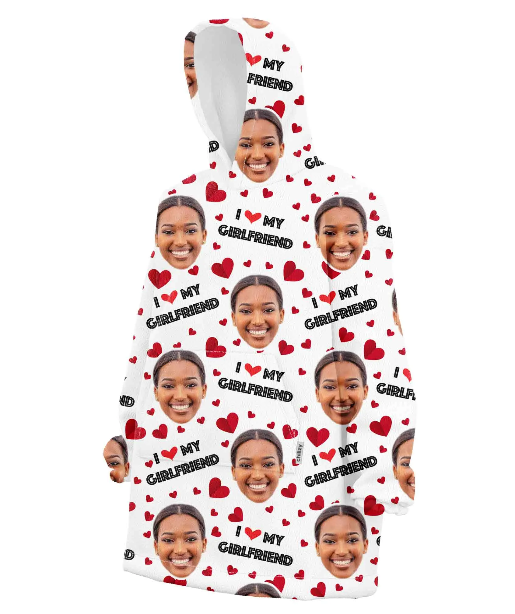 I Love My Girlfriend Hoodie Blanket sold by Super Socks product image thumbnail 5