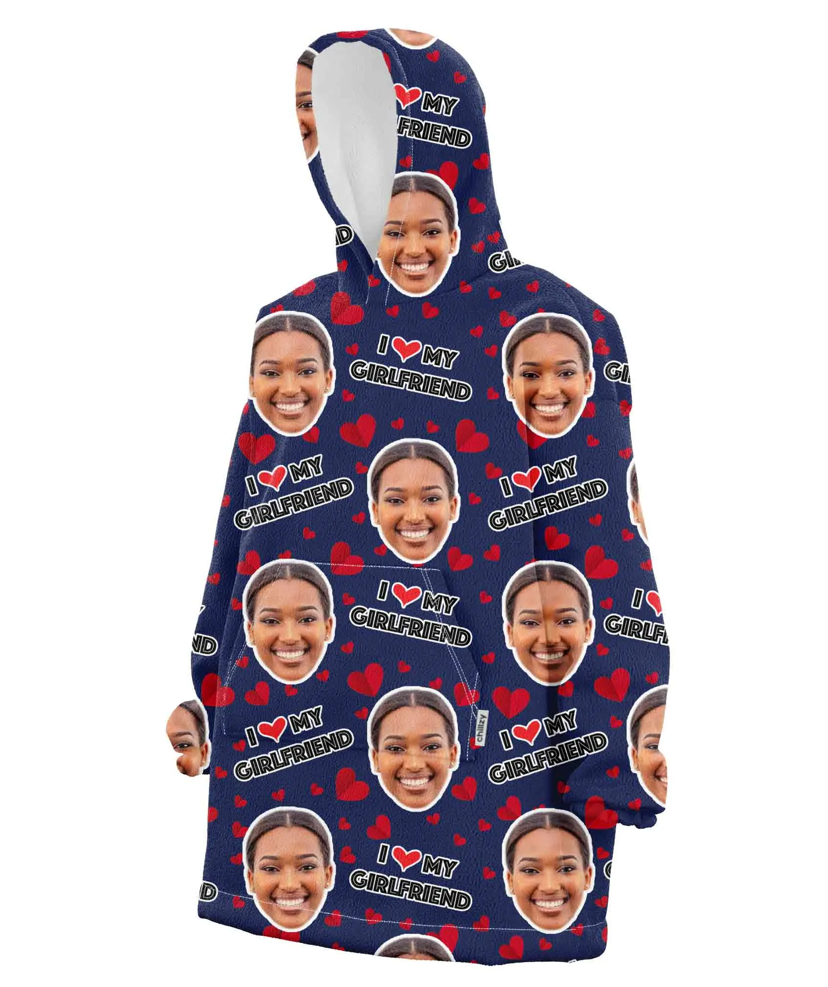 I Love My Girlfriend Hoodie Blanket sold by Super Socks product image thumbnail 4