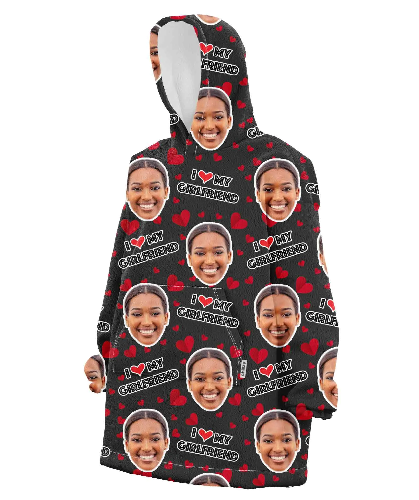 I Love My Girlfriend Hoodie Blanket sold by Super Socks