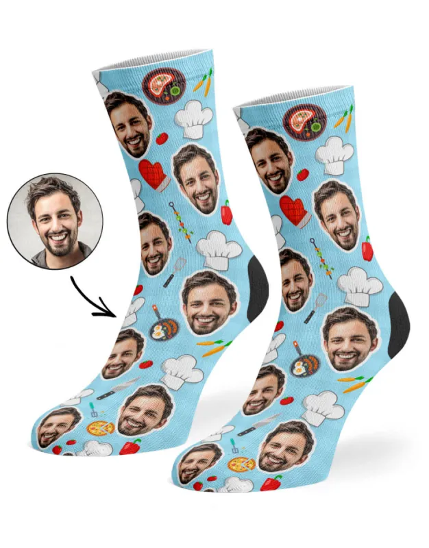 Chef Face Socks sold by Super Socks
