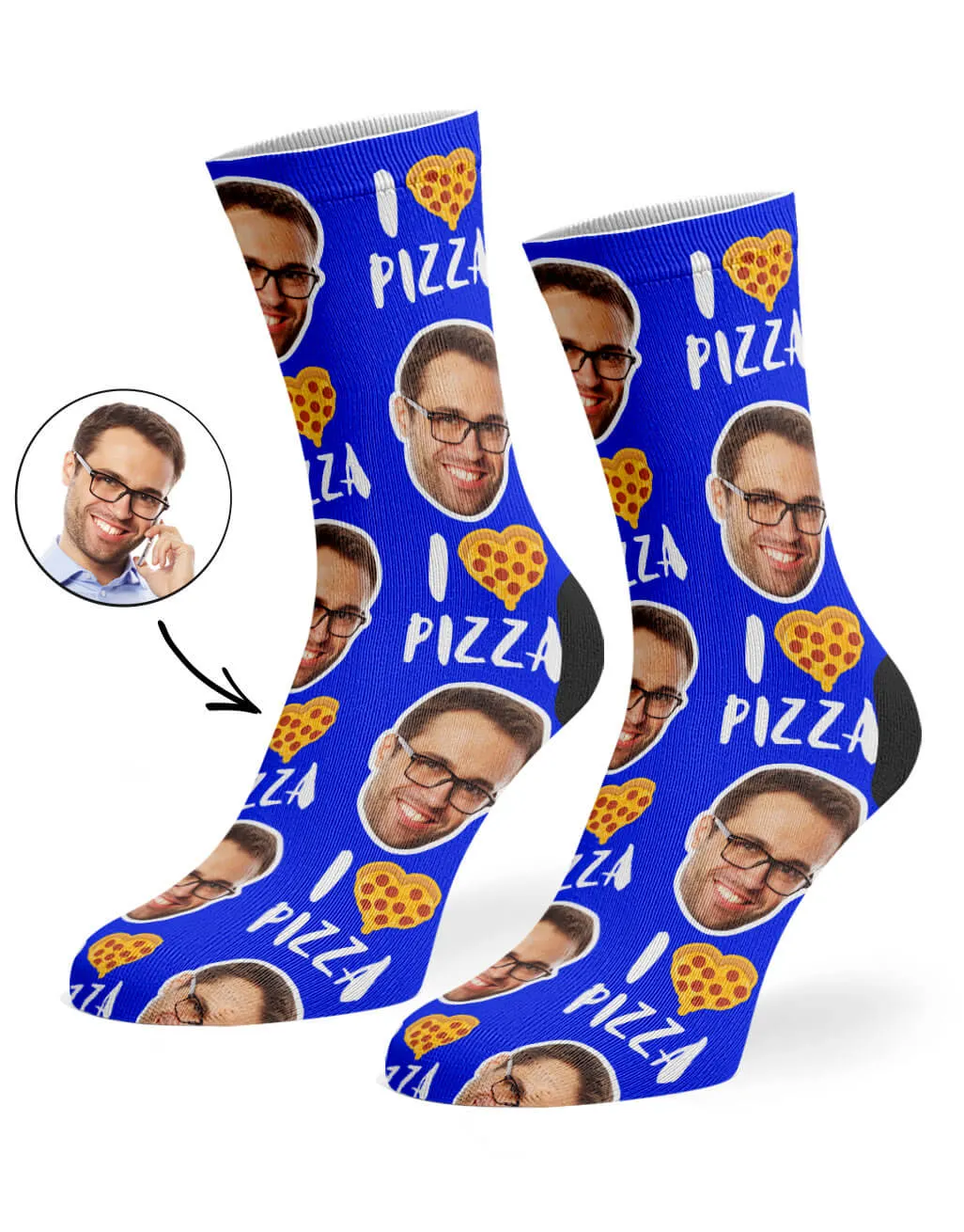 I Love Pizza Socks sold by Super Socks product image thumbnail 2