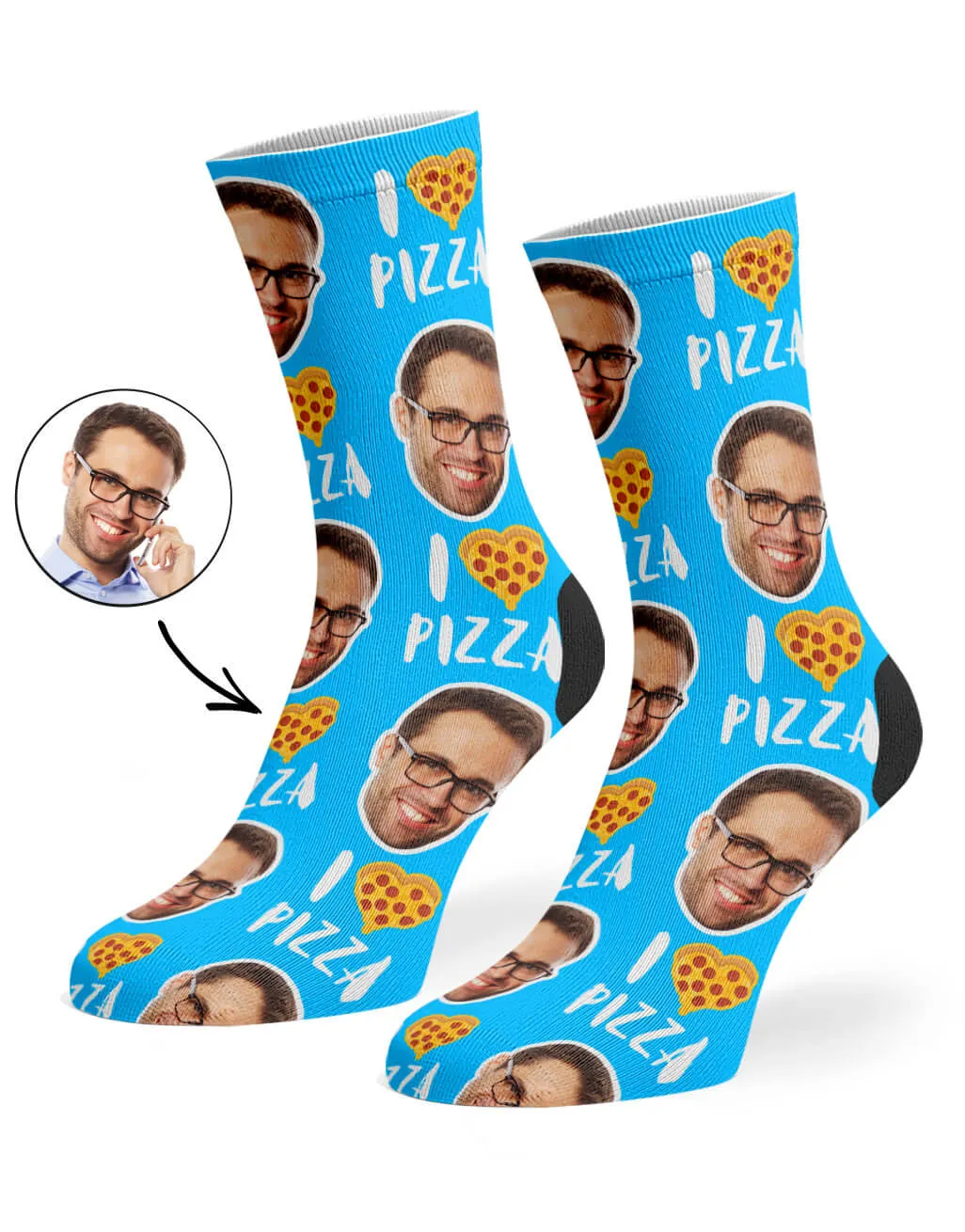 I Love Pizza Socks sold by Super Socks product image thumbnail 4
