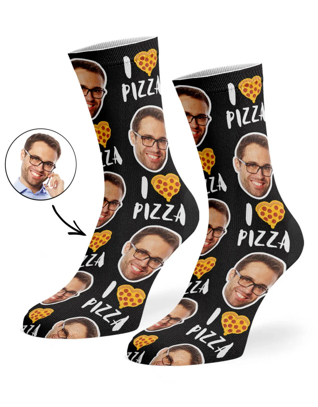 I Love Pizza Socks sold by Super Socks product image thumbnail 3