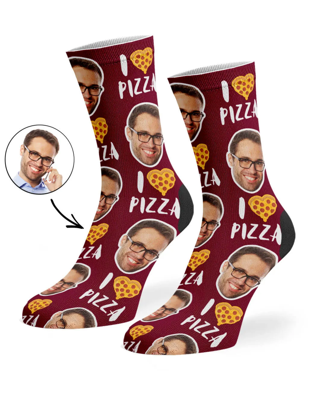 I Love Pizza Socks sold by Super Socks product image thumbnail 5
