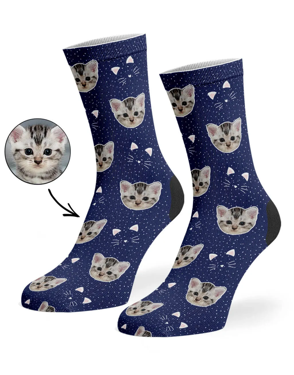 Cat Whiskers Socks sold by Super Socks product image thumbnail 5