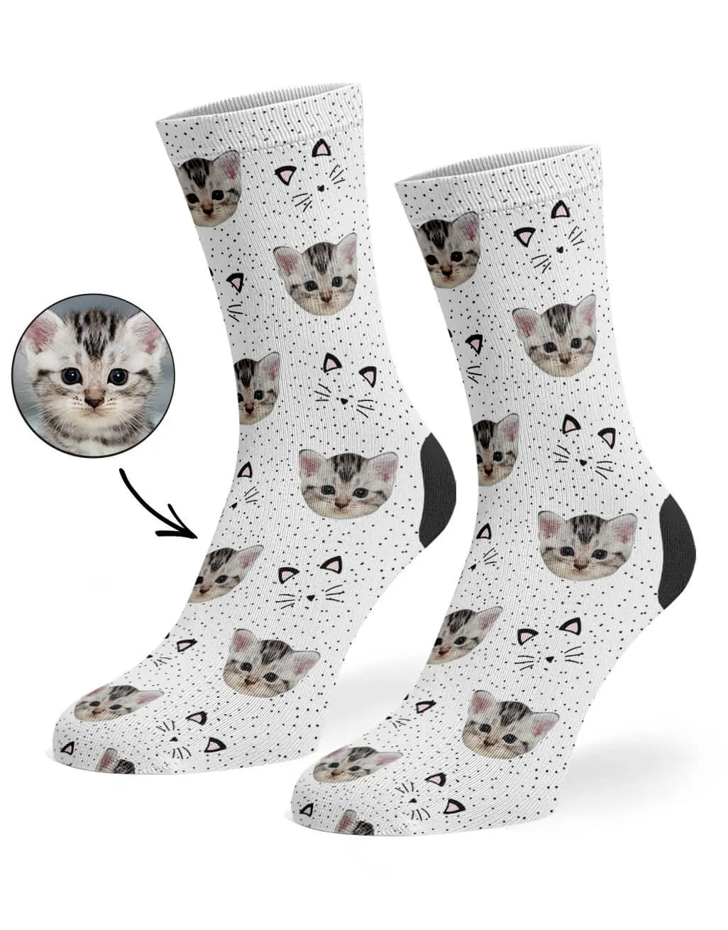 Cat Whiskers Socks sold by Super Socks product image thumbnail 2