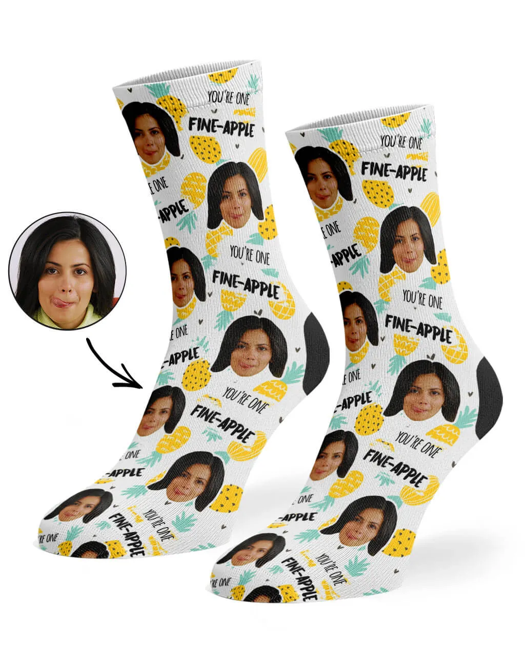 Fine-Apple Face Socks sold by Super Socks product image thumbnail 5