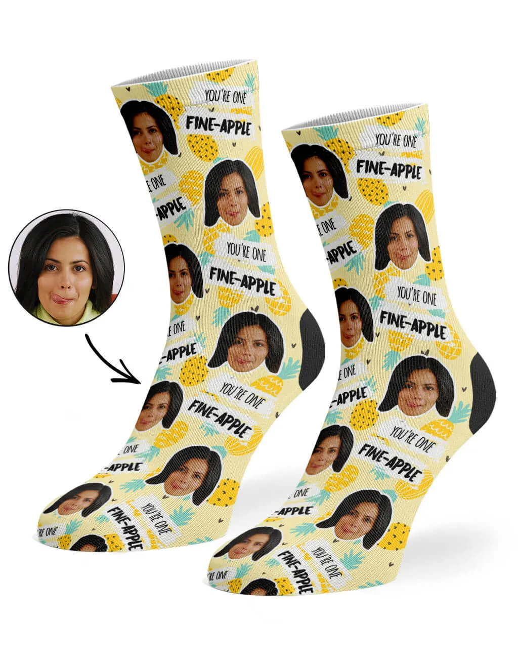 Fine-Apple Face Socks sold by Super Socks product image thumbnail 4