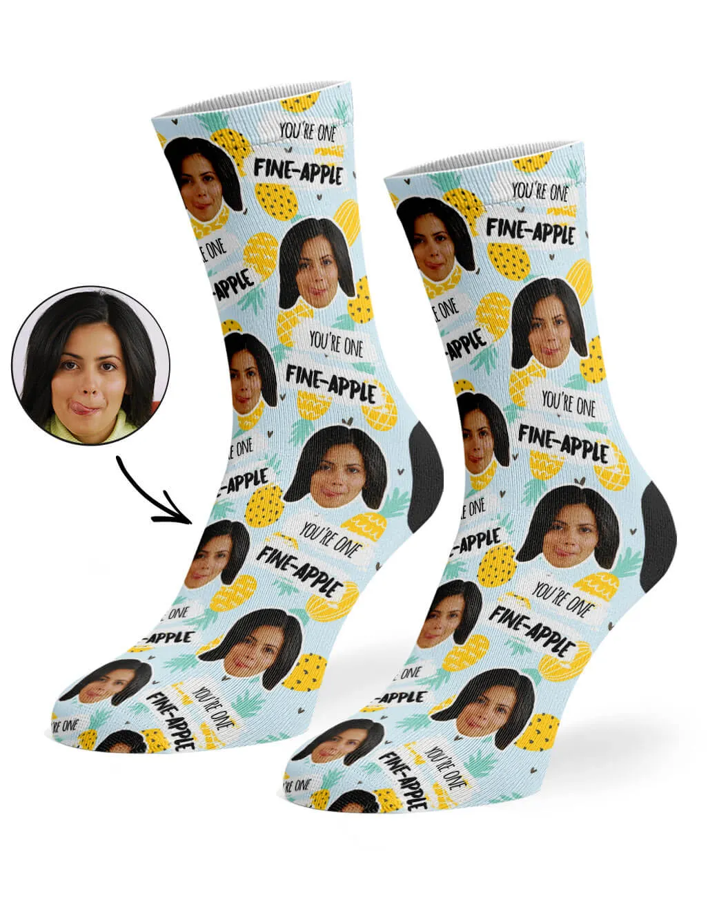 Fine-Apple Face Socks sold by Super Socks product image thumbnail 2
