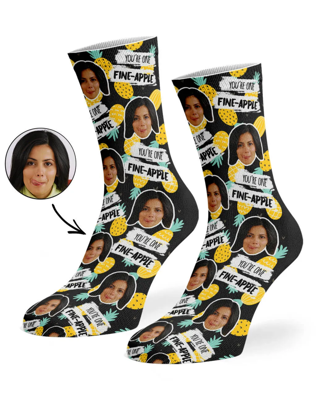 Fine-Apple Face Socks sold by Super Socks product image thumbnail 3