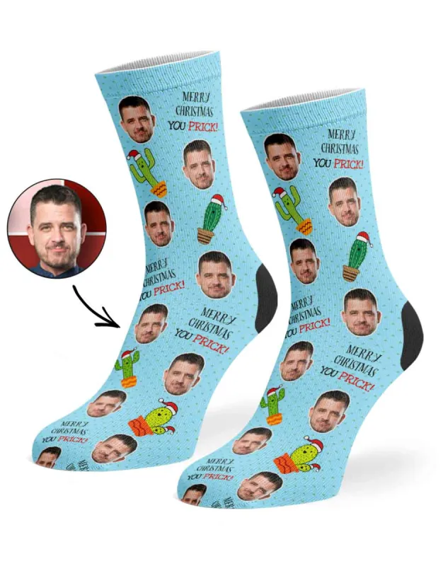 Merry Christmas You Prick Socks sold by Super Socks