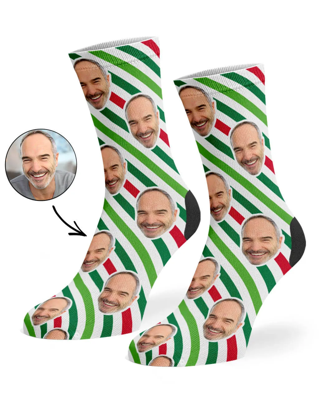 Christmas Stripes Socks sold by Super Socks product image thumbnail 2