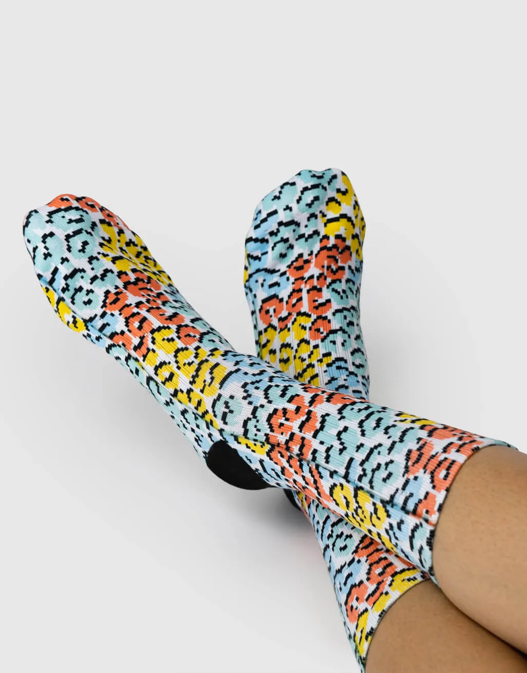 Pixel Leopard Socks sold by Super Socks product image thumbnail 4