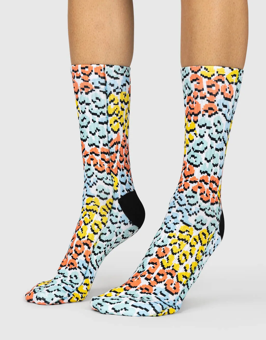 Pixel Leopard Socks sold by Super Socks product image thumbnail 3