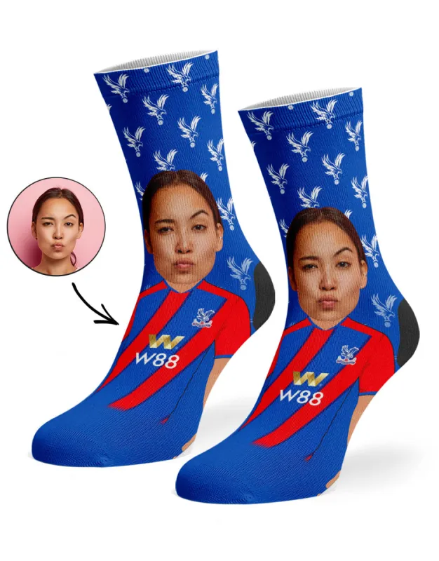 Crystal Palace Fan Socks sold by Super Socks