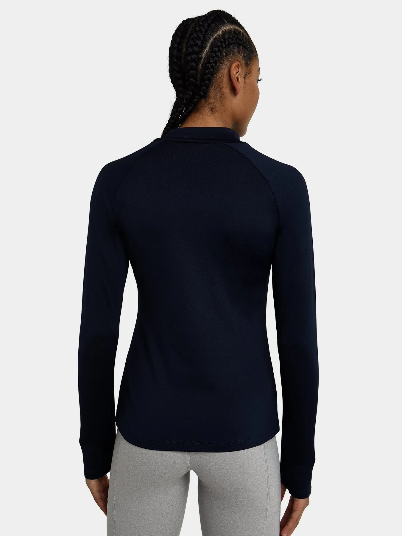 Bliss SuperThermal Long Sleeve Running Mock Neck Top For Women With Thumbholes & Brushed Inner Fabric sold by TCA product image thumbnail 2