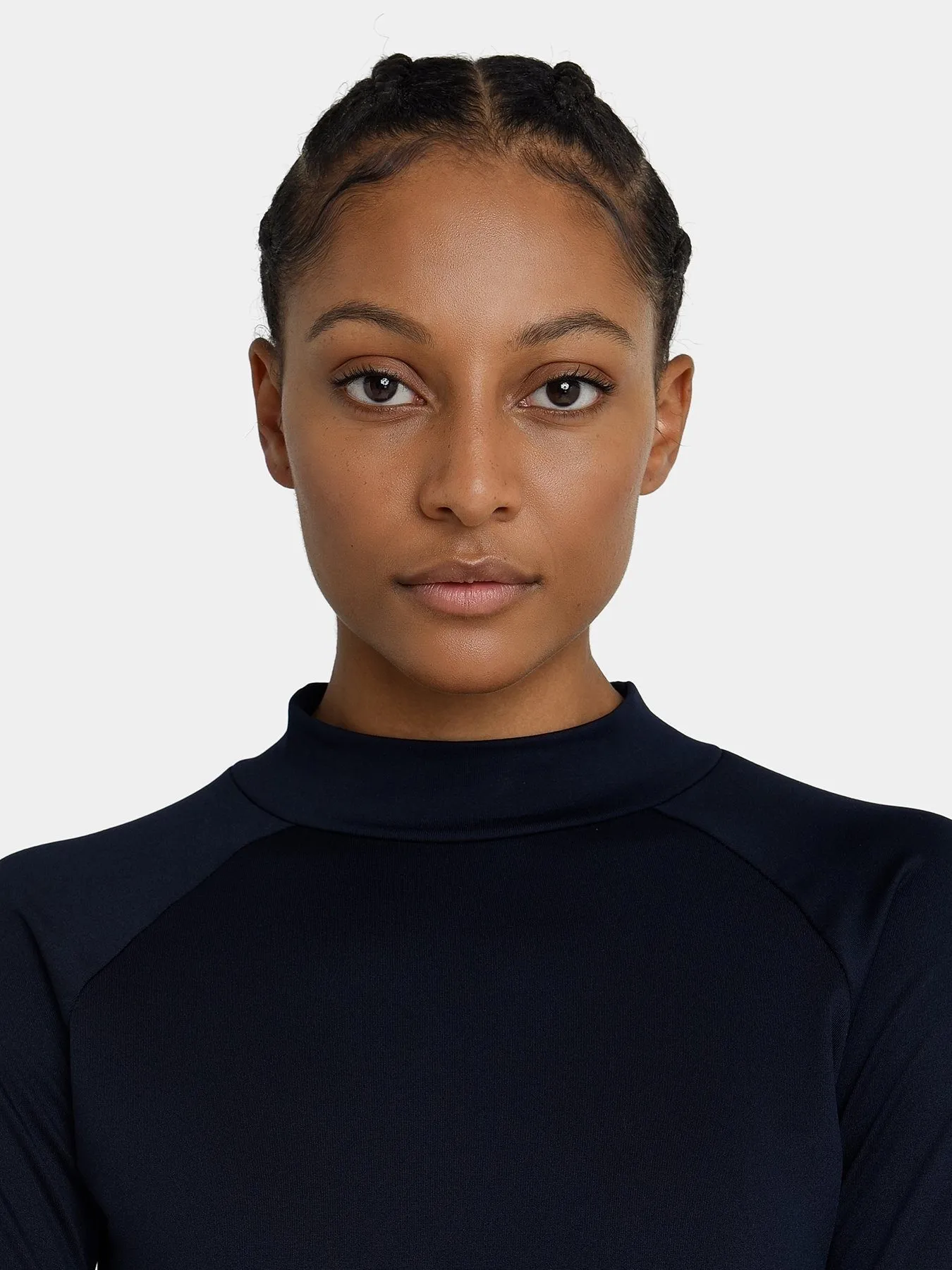 Bliss SuperThermal Long Sleeve Running Mock Neck Top For Women With Thumbholes & Brushed Inner Fabric sold by TCA product image thumbnail 4