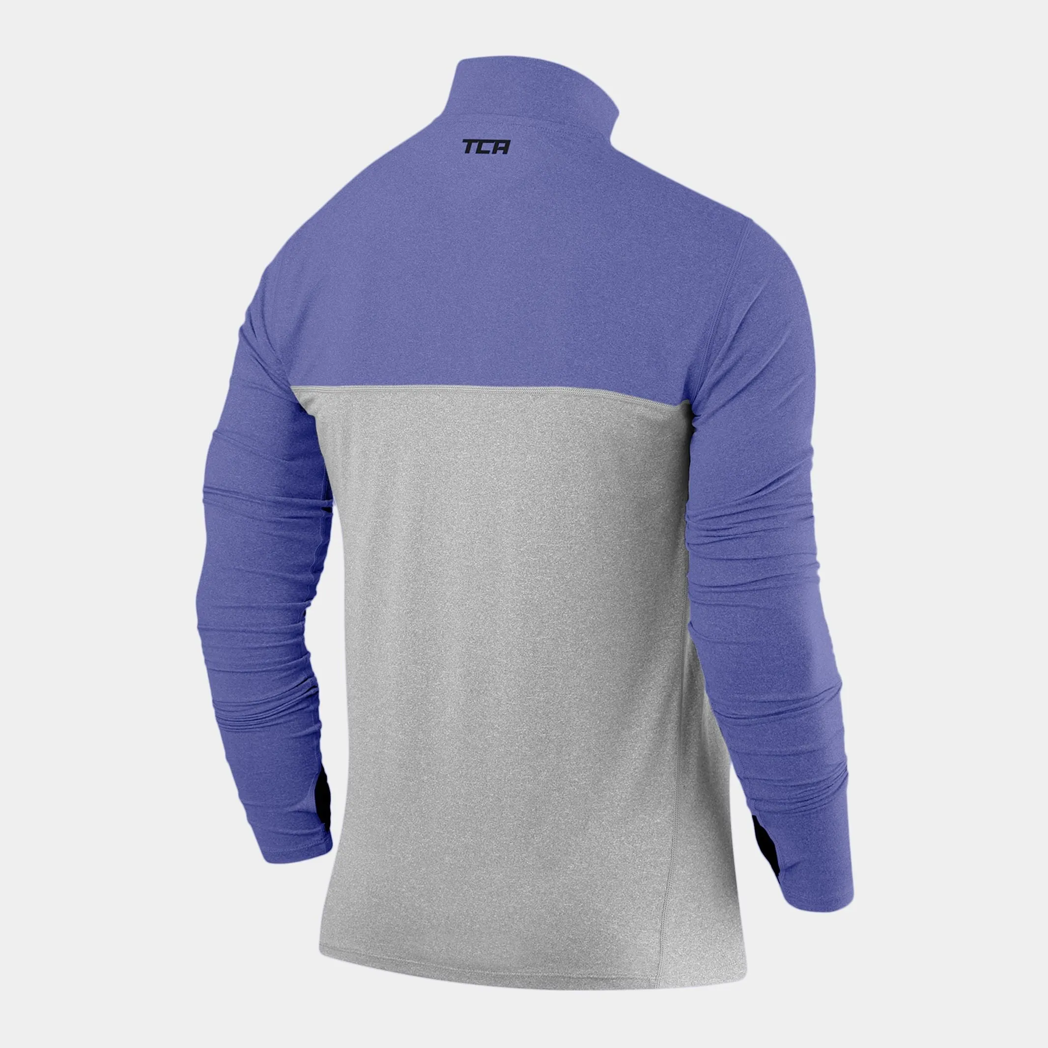 Fusion Half Zip Running Top For Men With Thumbholes & Chest Zip Pocket sold by TCA product image thumbnail 5