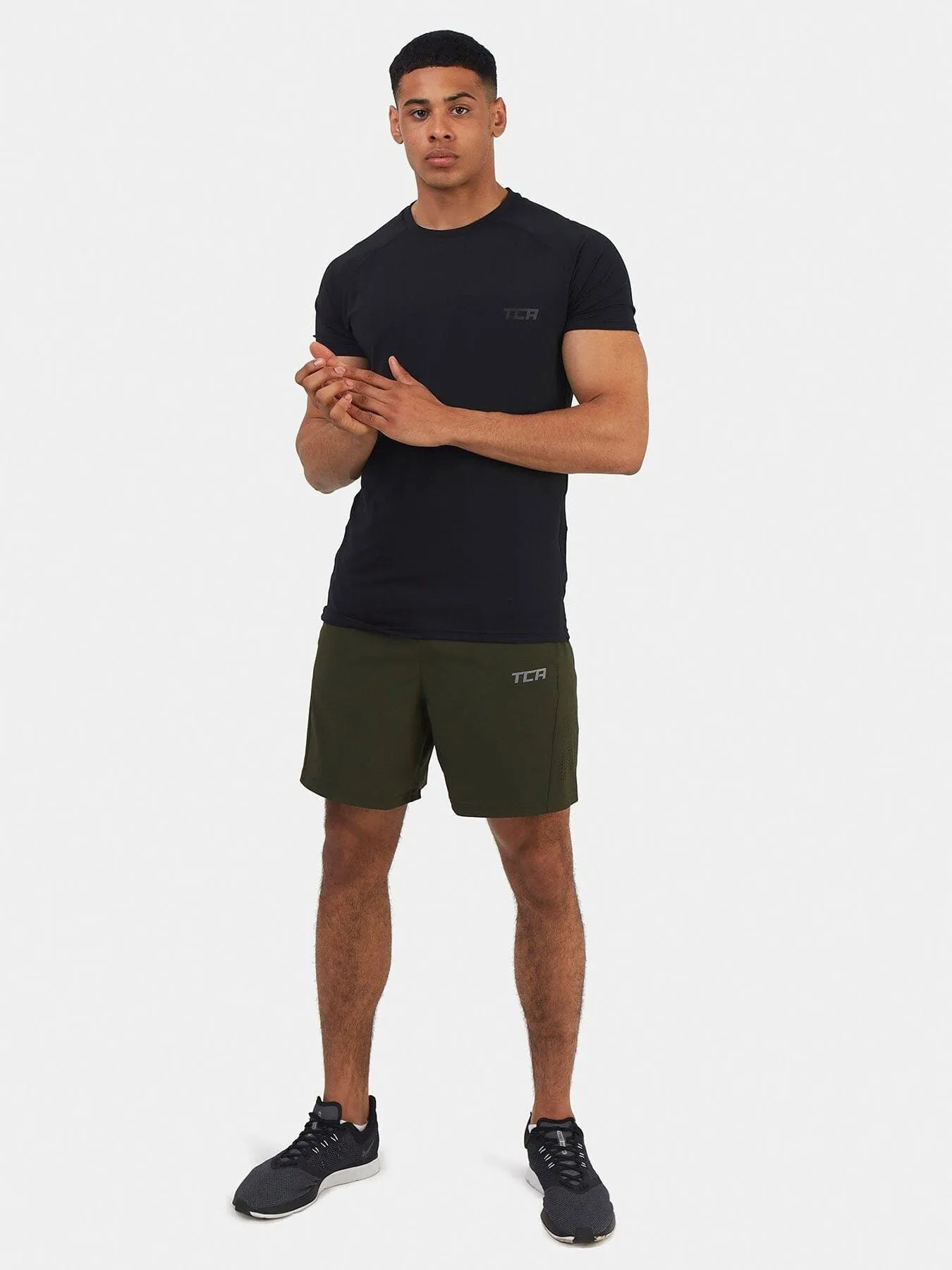 Stamina Short Sleeve Crew Neck Running Top For Men With Back Zip Pocket sold by TCA product image thumbnail 3