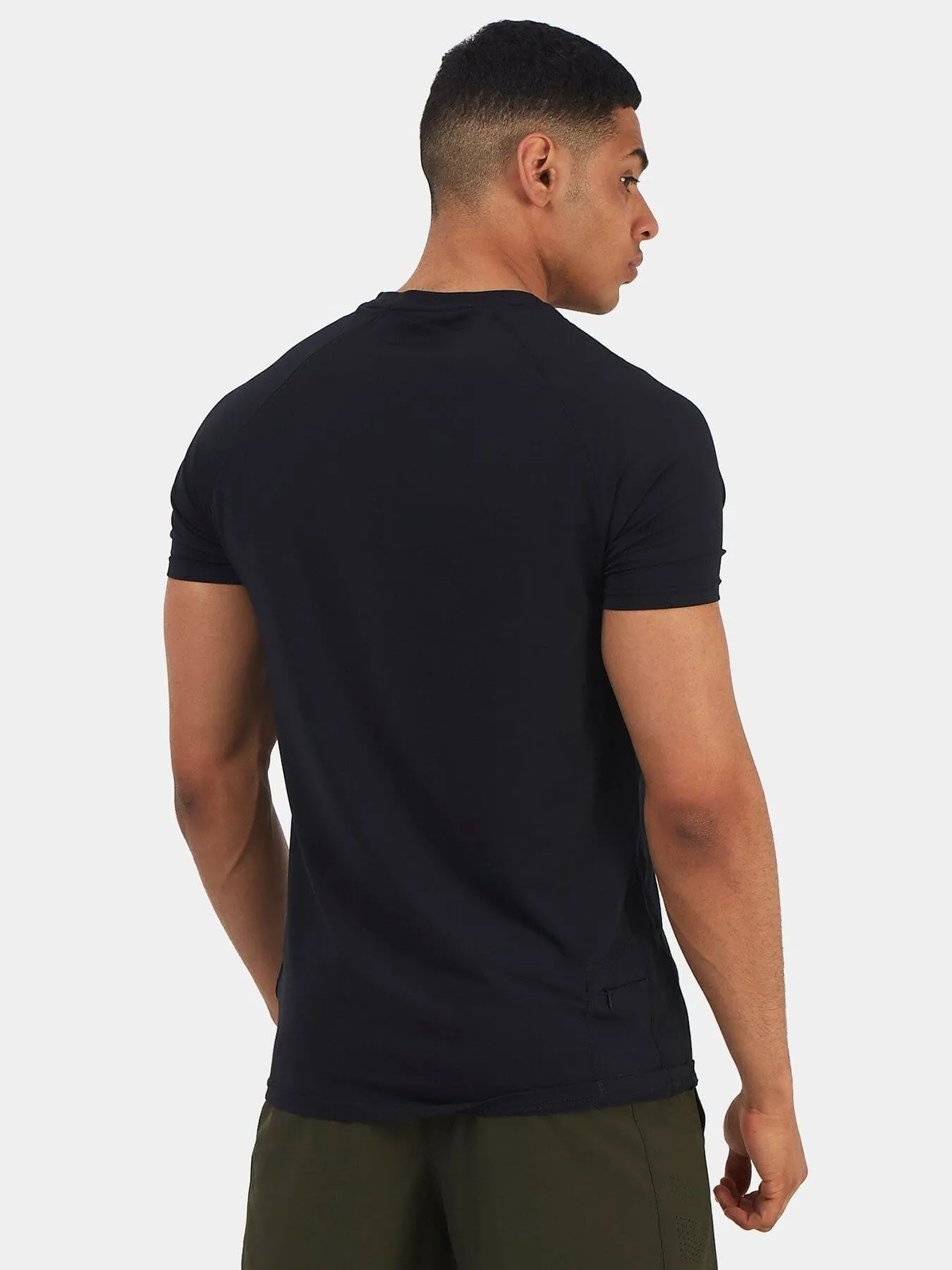 Stamina Short Sleeve Crew Neck Running Top For Men With Back Zip Pocket sold by TCA product image thumbnail 2