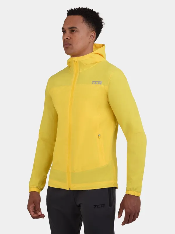 AirLite 2.0 Hooded Waterproof Rain Jacket For Men With Side & Internal Zip Pockets & Reflective Strips sold by TCA