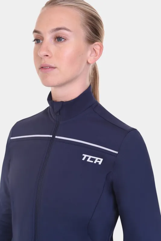 Thermal Cycling Jacket For Women With Thumbholes, Reflective Strips, Brushed Inner Fabric, Side & Internal Zip Pockets sold by TCA