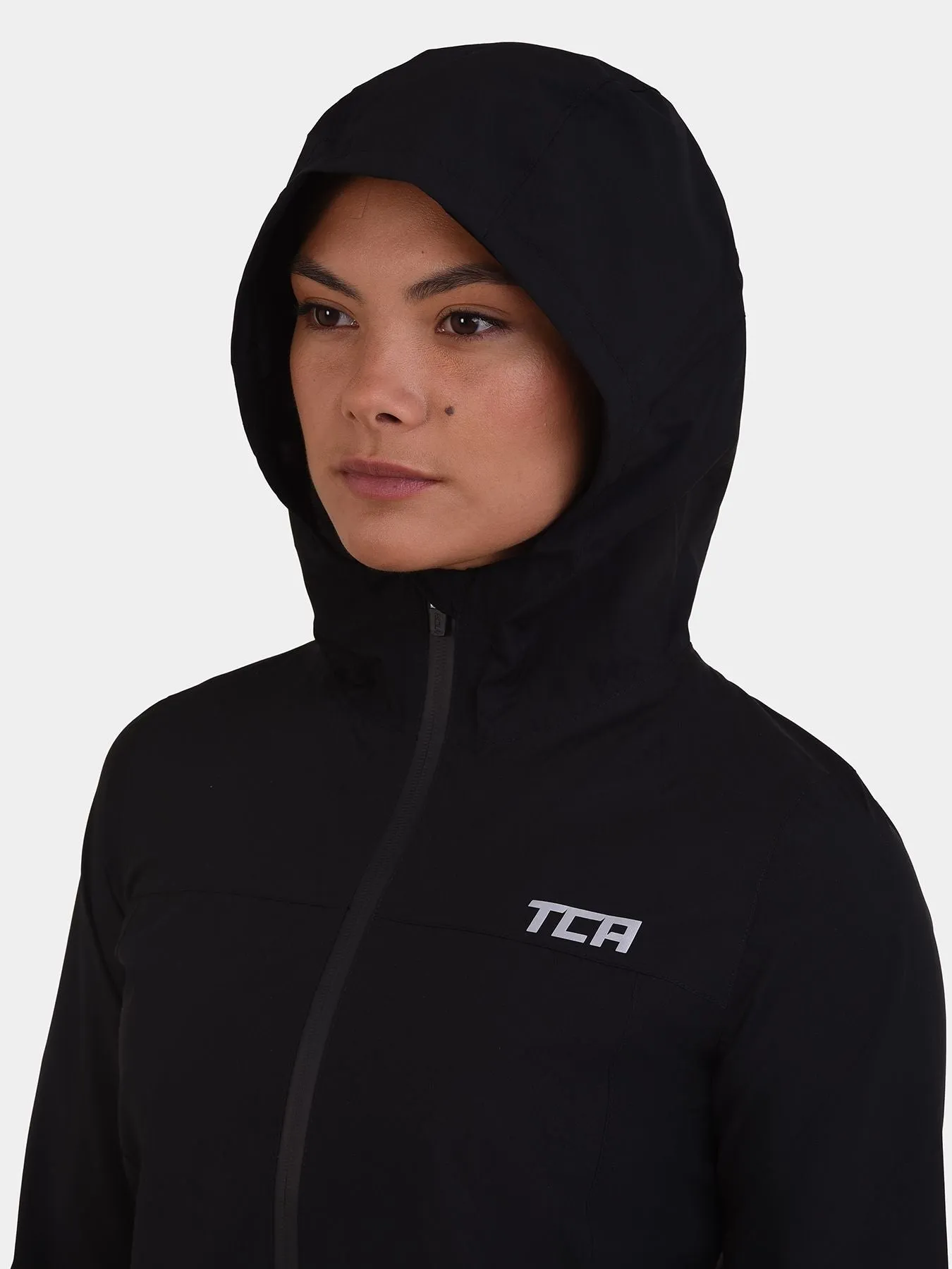 AirLite 2.0 Hooded Waterproof Rain Jacket For Women With Side & Internal Zip Pockets & Reflective Strips sold by TCA product image thumbnail 3