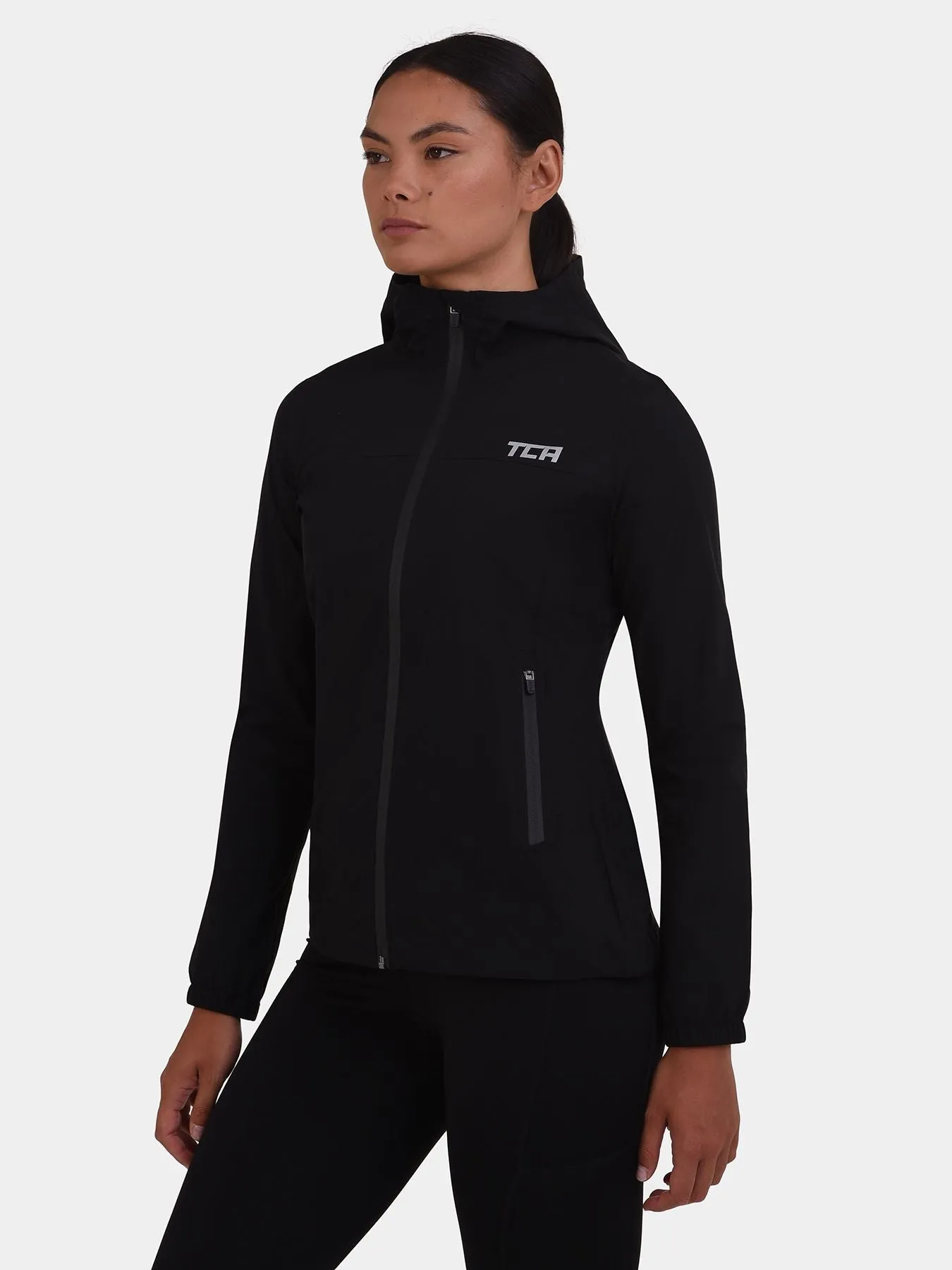 AirLite 2.0 Hooded Waterproof Rain Jacket For Women With Side & Internal Zip Pockets & Reflective Strips sold by TCA