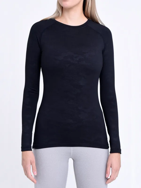 SuperThermal Long Sleeve Compression Base Layer Crew Neck Top for Women With Brushed Inner Fabric sold by TCA