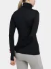 Warm-Up Thermal Long Sleeve Funnel Neck Top For Women With Brushed Inner Fabric, Thumbholes & Reflective Strips sold by TCA