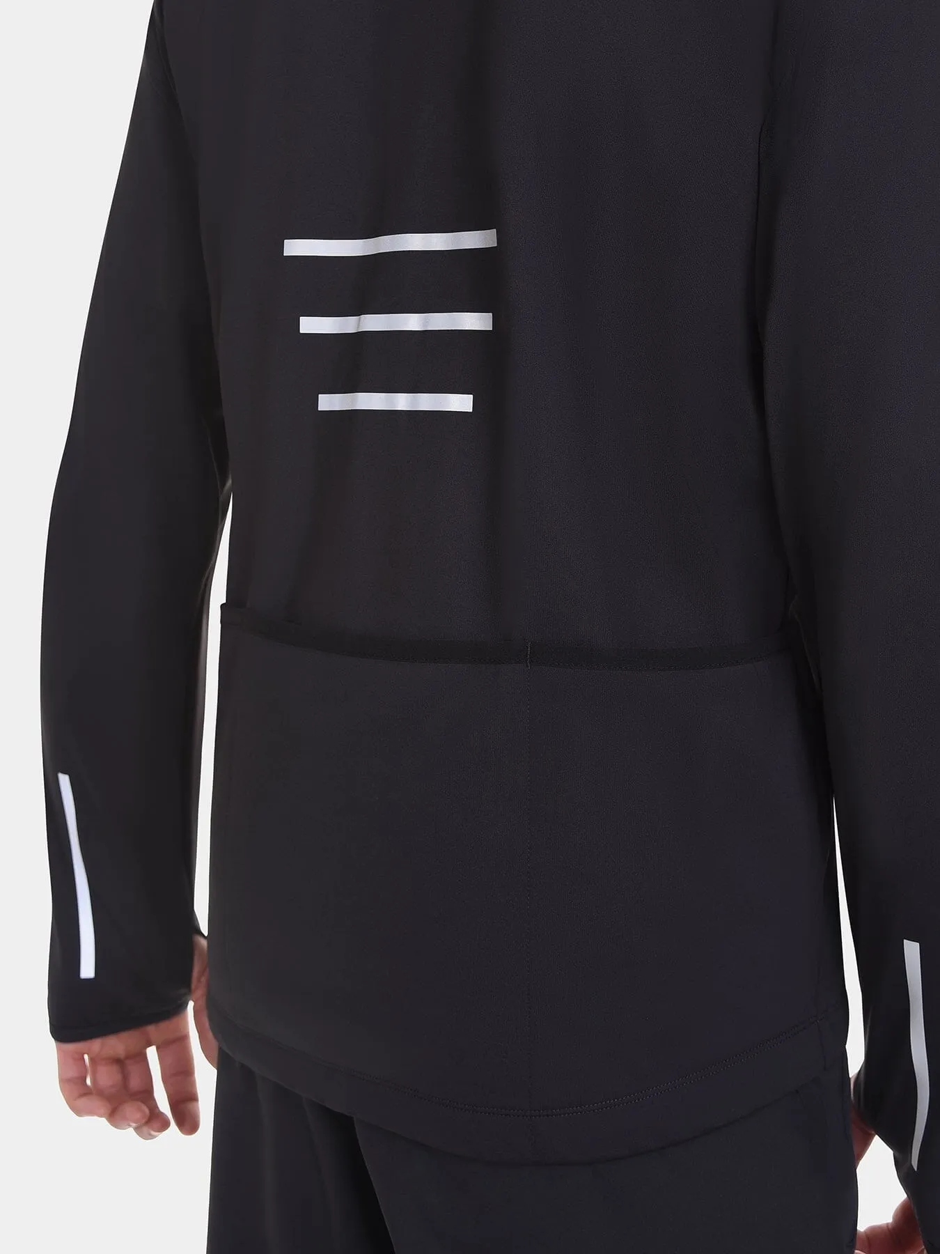 Thermal Cycling Jacket For Men With Thumbholes, Reflective Strips, Brushed Inner Fabric, Side & Internal Zip Pockets sold by TCA product image thumbnail 4