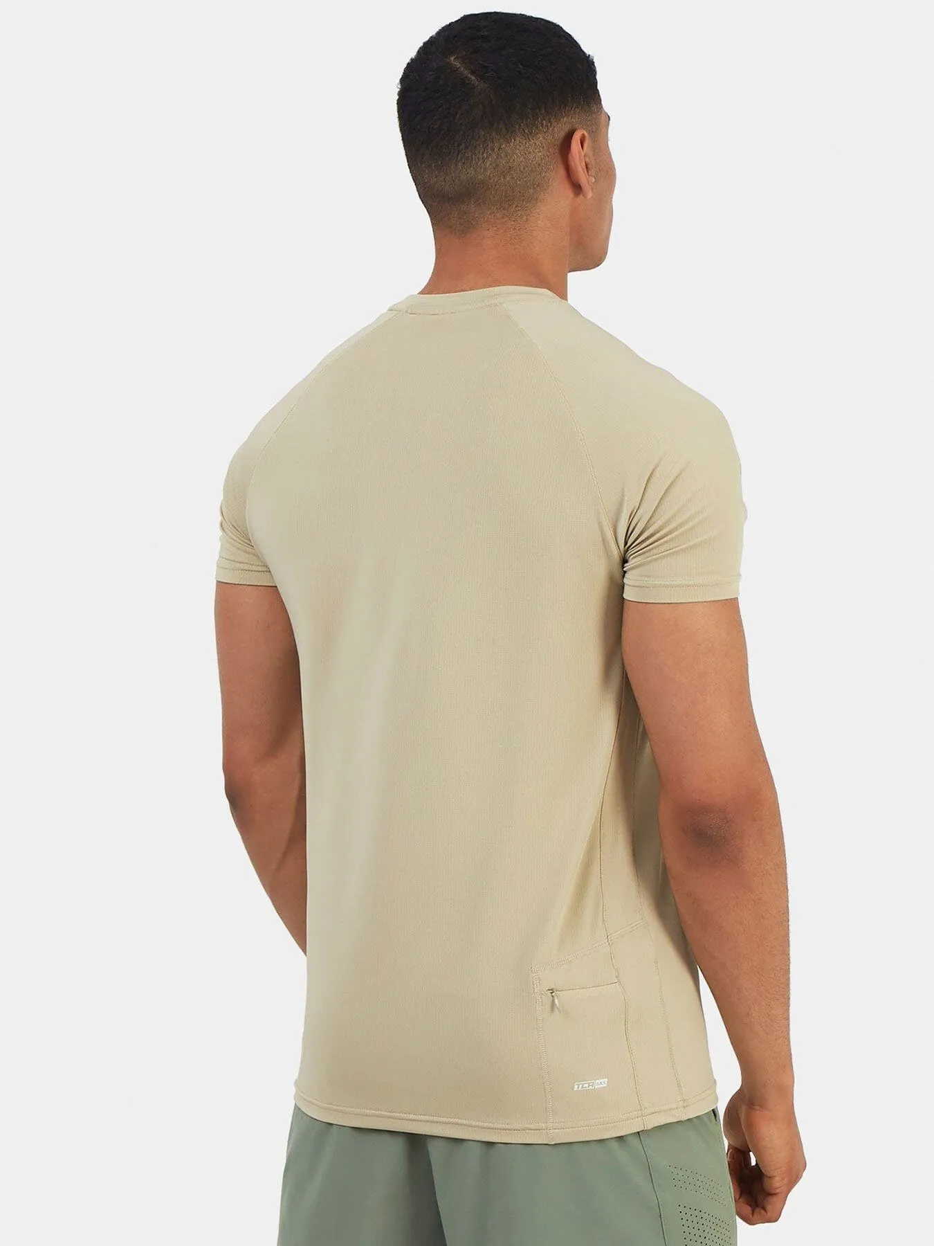 Stamina Short Sleeve Crew Neck Running Top For Men With Back Zip Pocket sold by TCA product image thumbnail 2