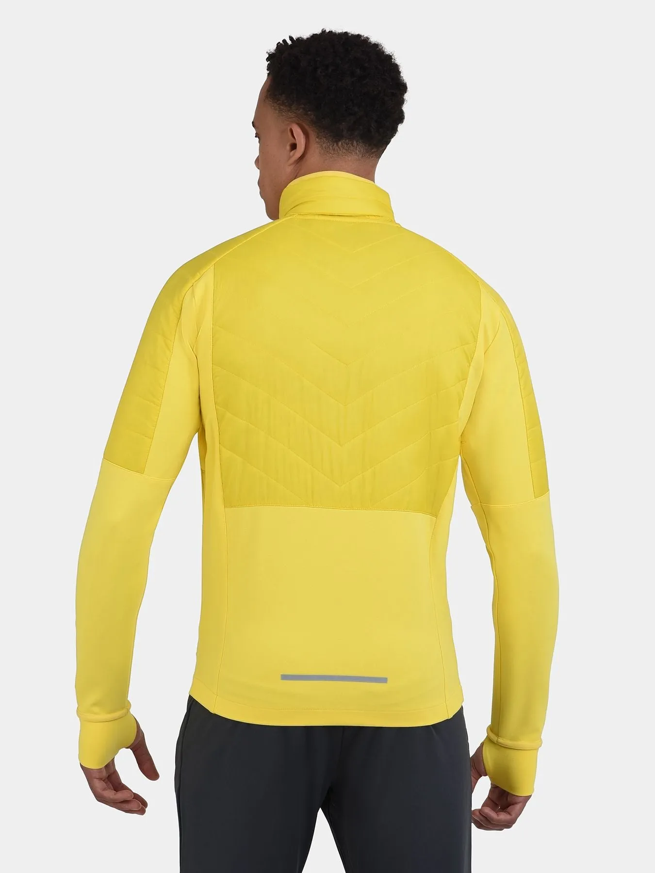 Excel Running Padded Packable Hooded Jacket For Men With Thumbholes, Underarm Ventilation Zips, Zip Pockets & Reflective Strips sold by TCA product image thumbnail 2