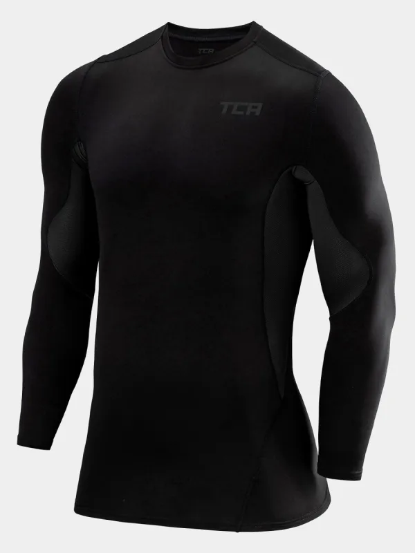 SuperThermal Compression Base Layer Long Sleeve Crew Neck For Men With Brushed Inner Fabric sold by TCA