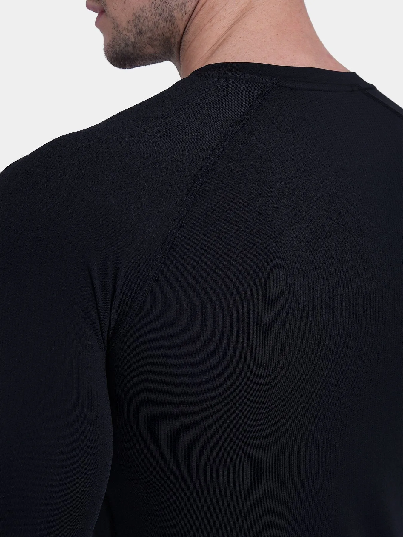Stamina Long Sleeve Crew Neck Running Top For Men With Thumbholes & Back Zip Pocket sold by TCA product image thumbnail 5