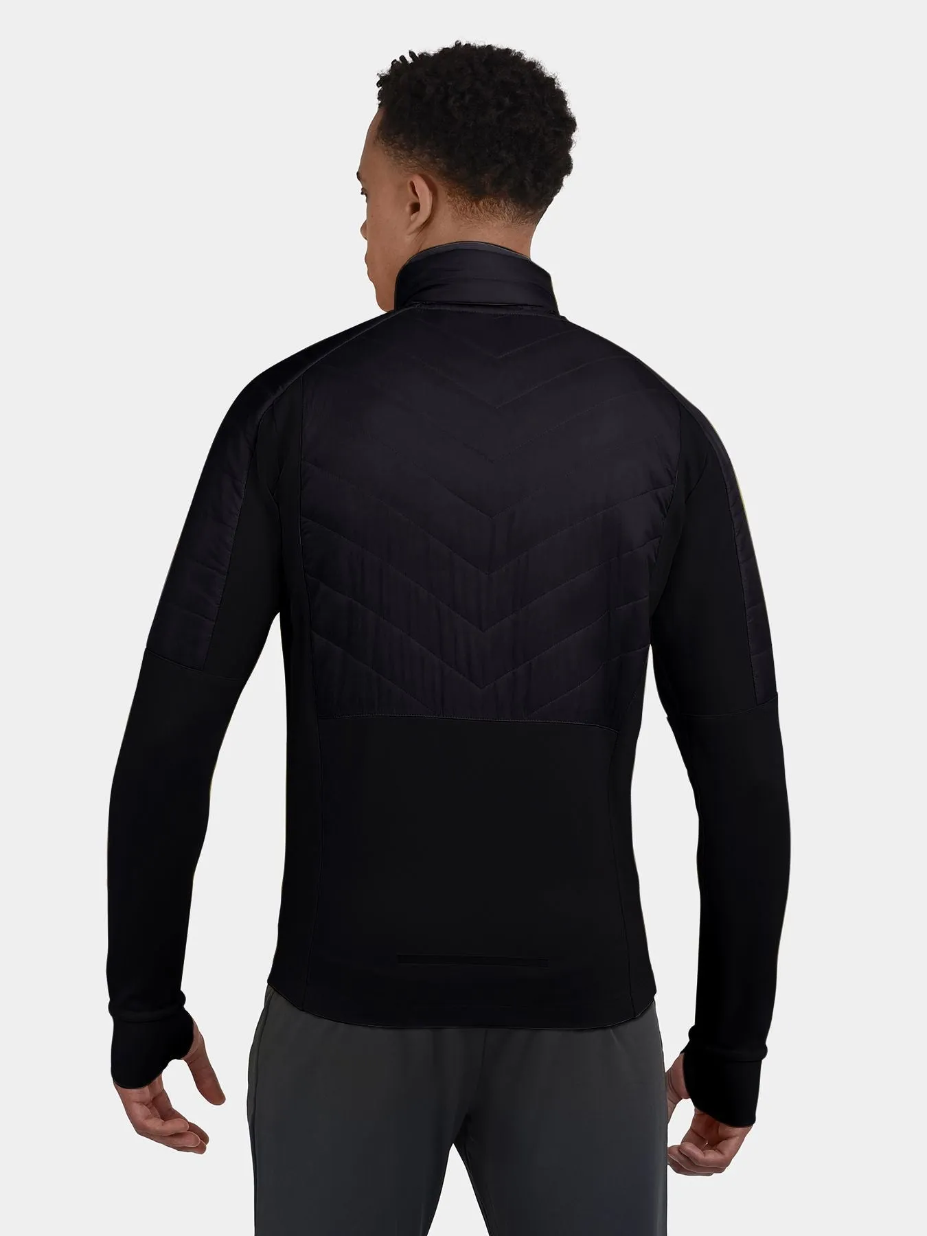 Excel Running Padded Packable Hooded Jacket For Men With Thumbholes, Underarm Ventilation Zips, Zip Pockets & Reflective Strips sold by TCA product image thumbnail 2