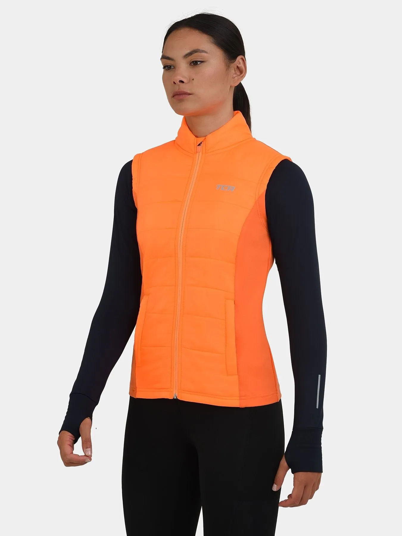 Excel Padded Running Gilet For Women With Zip Pockets & Reflective Strips sold by TCA