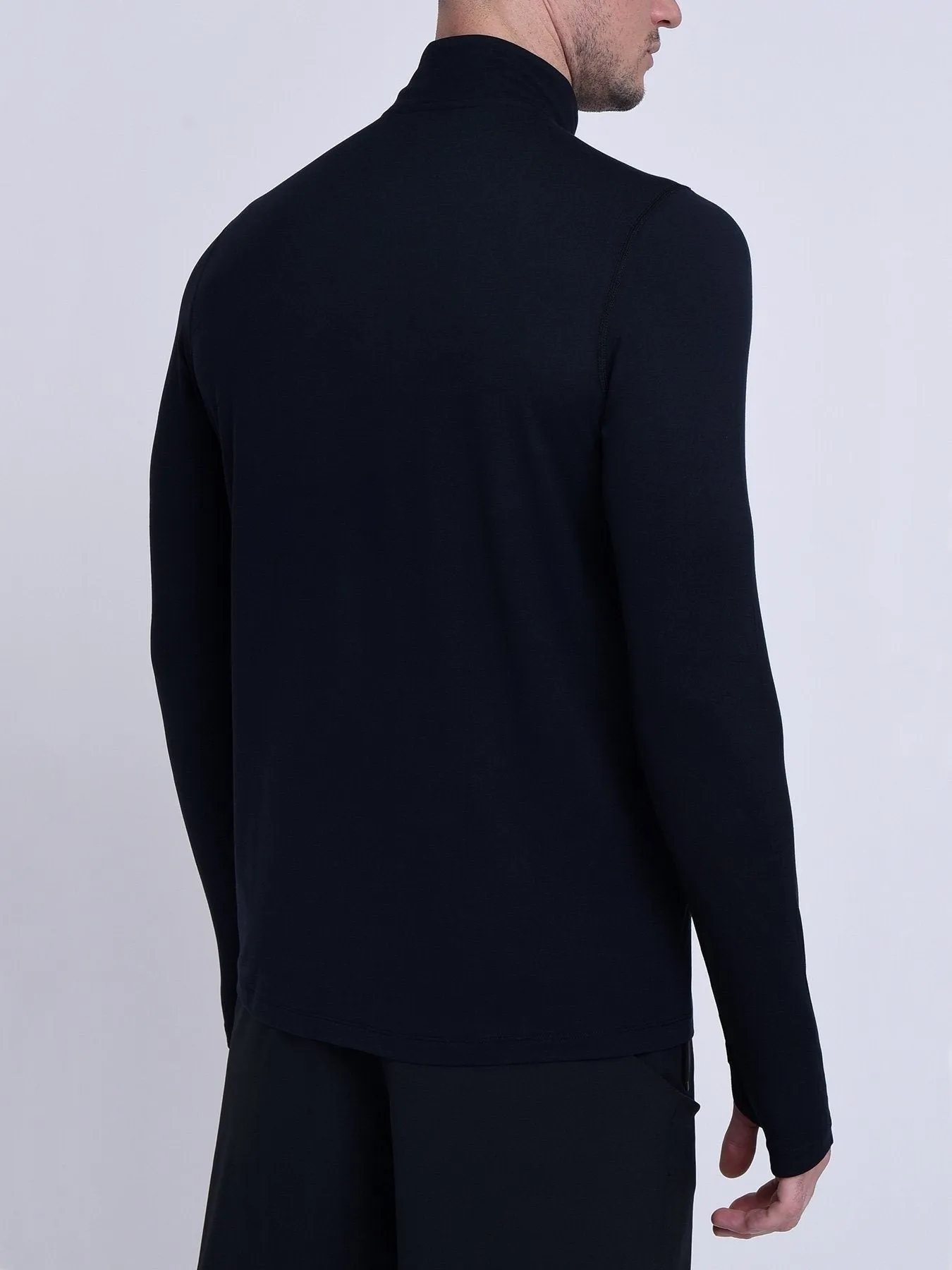 Fusion Half Zip Running Top For Men With Thumbholes & Chest Zip Pocket sold by TCA product image thumbnail 2