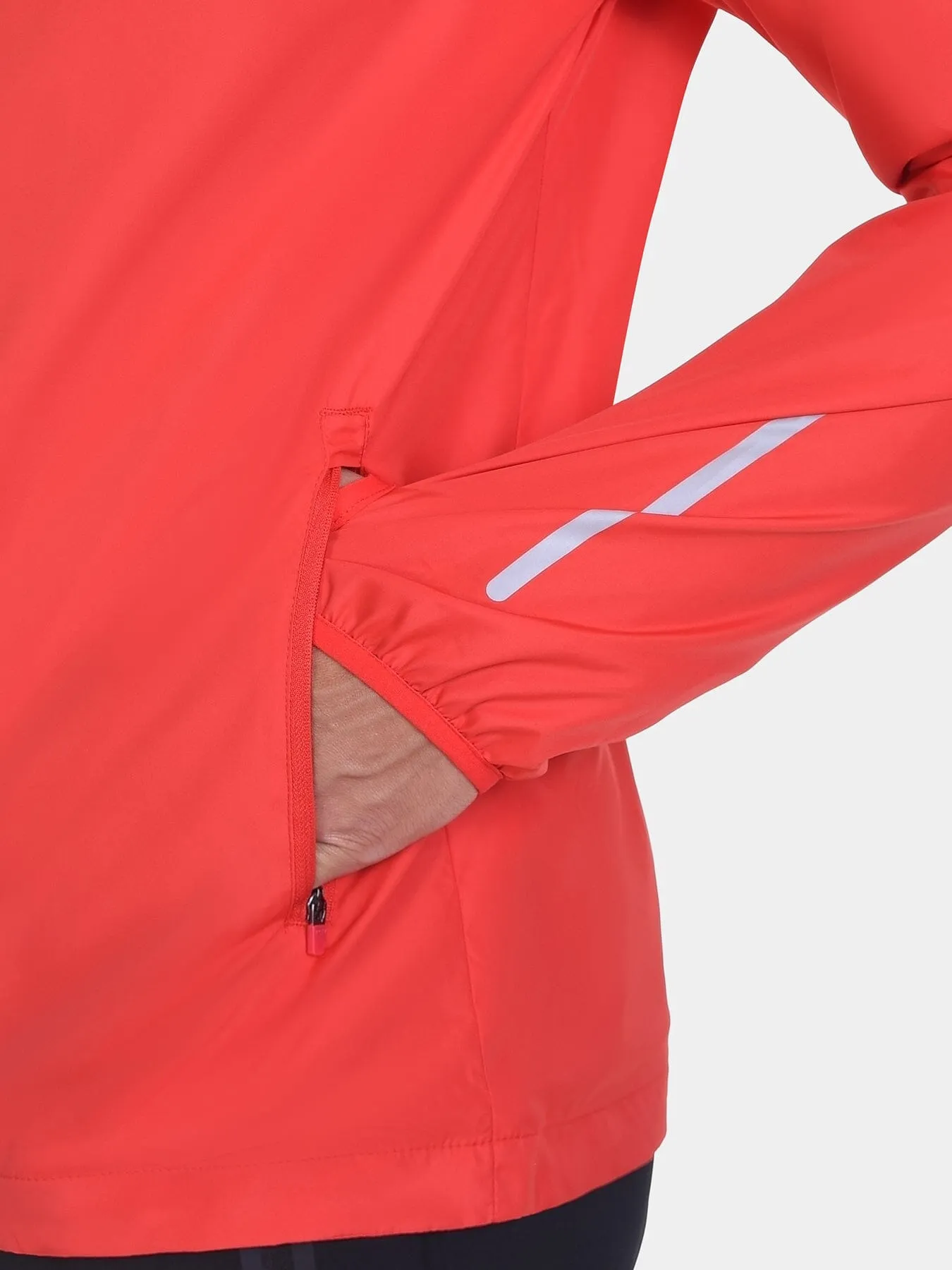 Softshell Packable Running Water Repellant Hooded Jacket For Men With Thumbholes, Reflective Strips & Zip Pockets sold by TCA product image thumbnail 3