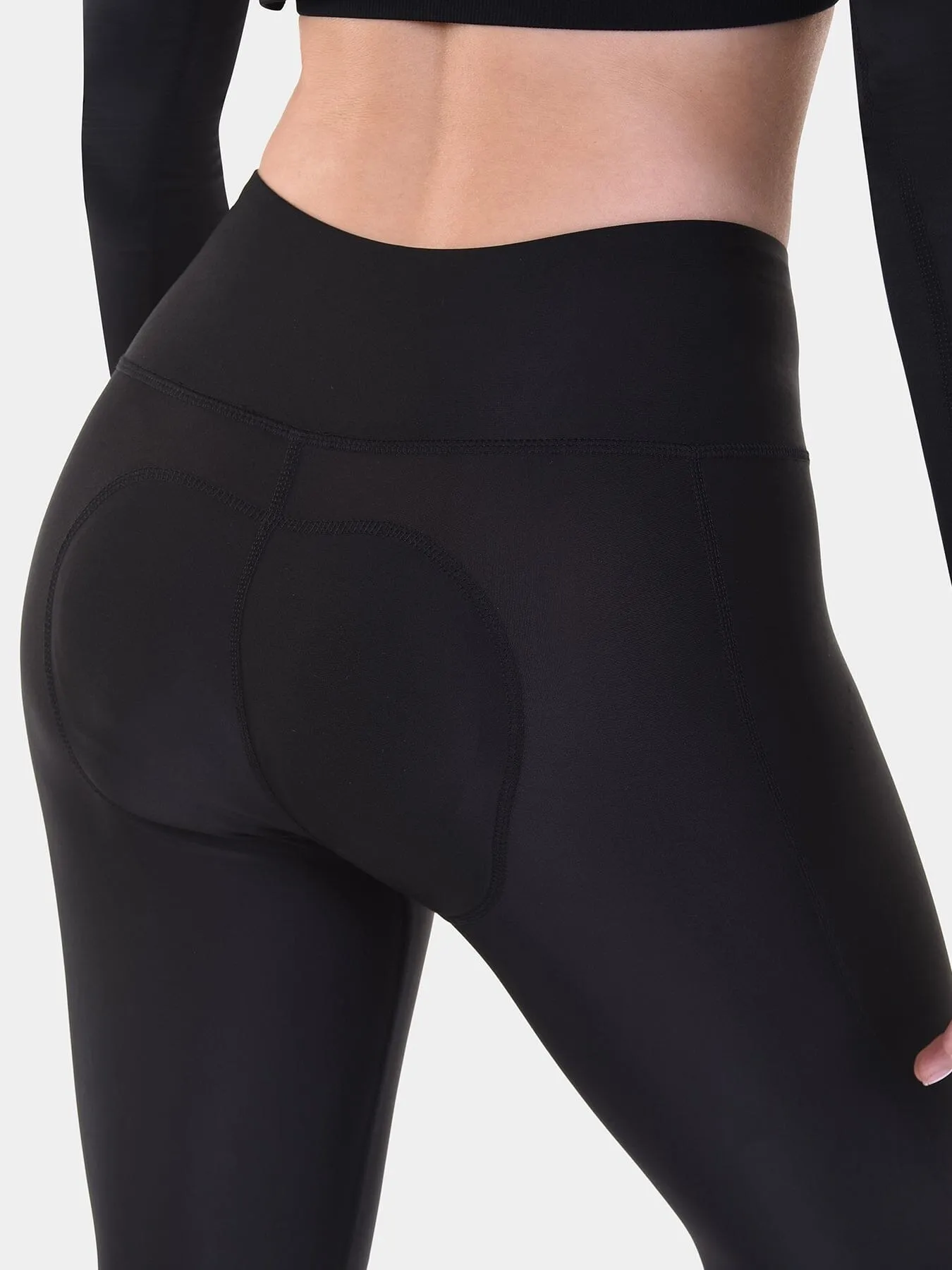 Padded Capri Cycling Leggings For Women With Reflective Strips & Side Pocket sold by TCA product image thumbnail 4